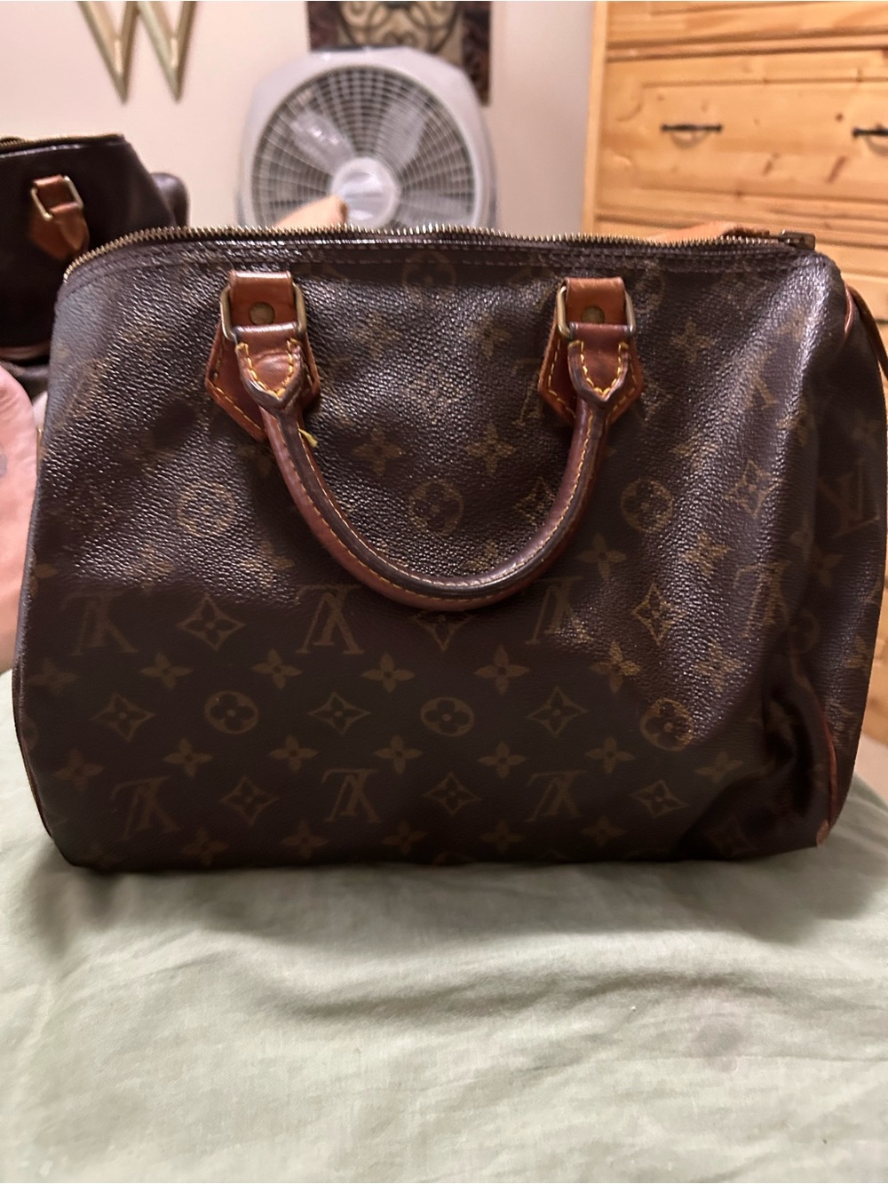 Louis Vuitton Brown Monogram Canvas Speedy Satchel - Picture 3 of 11